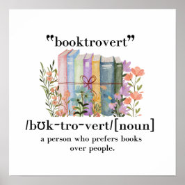 Poster Definição "Booktrovert"