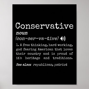 Poster Definição Conservadora Tradicional Engraçada Pro L