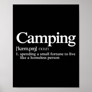 Poster Definição de Acampamento - Dito de Acampante Engra