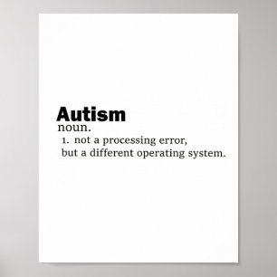 Poster Definição de Autismo Não é uma deficiência diferen