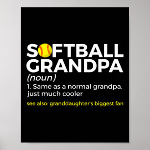 Poster Definição de Avô de Softball Maior Fã da Net