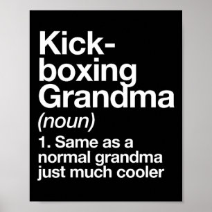 Poster Definição de Avó Kickboxing Engraçados Esportes