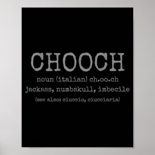 Poster Definição de Chooch gíria italiana engraçada Itáli