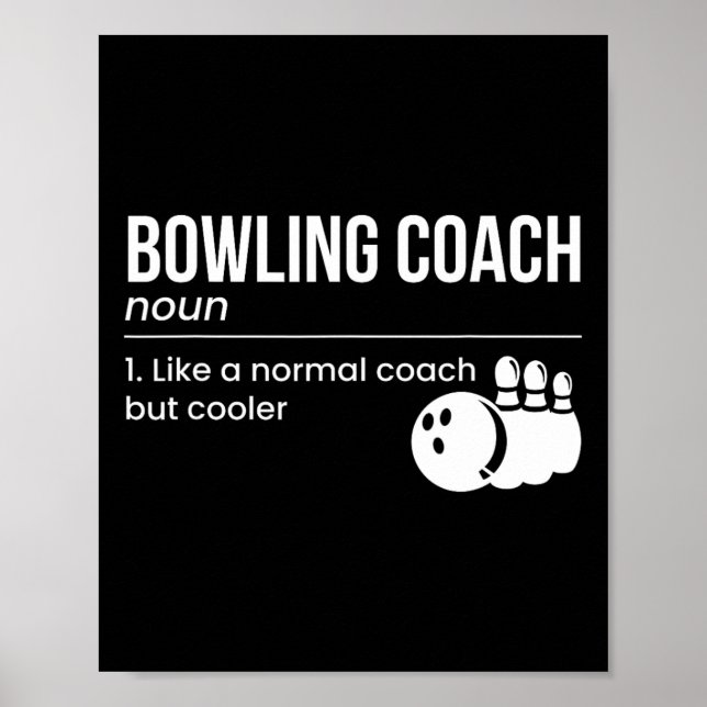 Poster Definição de Coach de boliche (Frente)