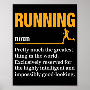 Poster Definição de Corrida Humor Maratona Atleta Engraça