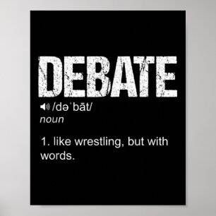 Poster Definição De Debate Como Uma Luta Mas Com Palavras