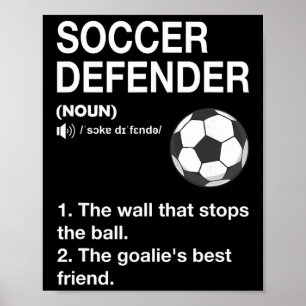Poster Definição de defensor de futebol Jogador de futebo