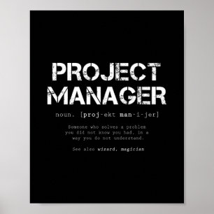 Poster Definição de Dicionário do Funny Project Manage