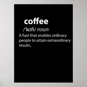 Poster Definição de Dicionário Engraçado Café