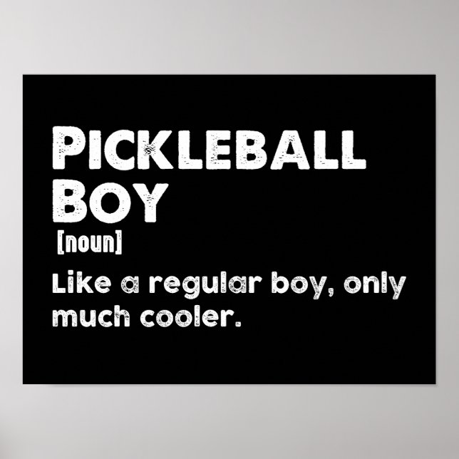 Poster Definição de Dicionário Engraçado do Pickleball Bo (Frente)