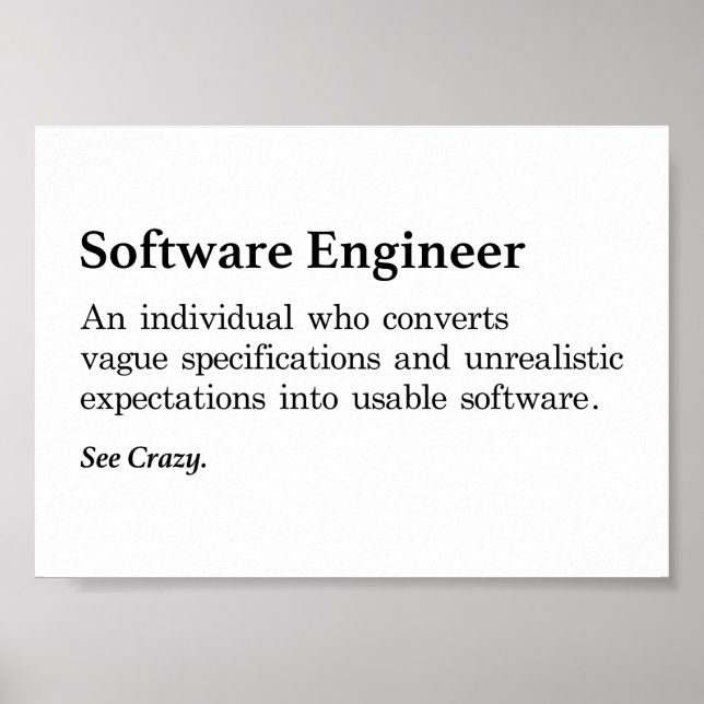 Poster Definição de Engenheiro de software (Frente)
