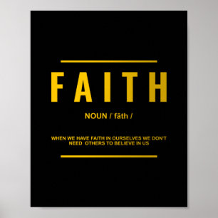 Poster Definição de Fé Cotação Inspirativa