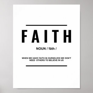 Poster Definição de Fé Cotação Inspirativa
