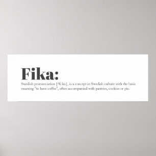 Poster Definição de FIKA sueca