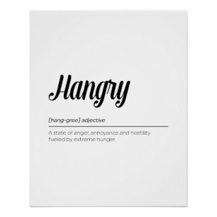 Pôster Definição de Hangry