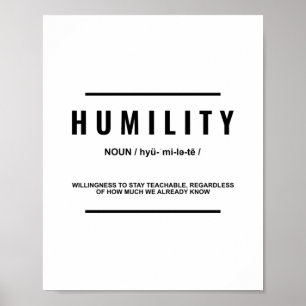 Poster Definição de Humildade Cotação Inspirativa