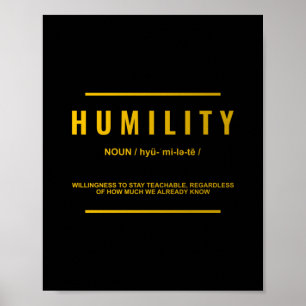 Poster Definição de Humildade Cotação Inspirativa