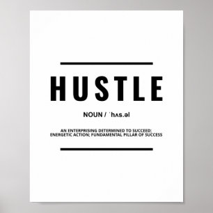 Poster Definição de Hustle   Citação Motivacional