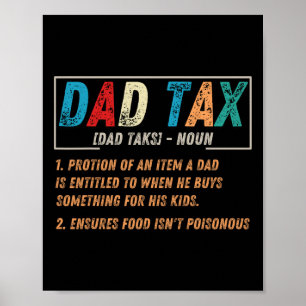 Poster Definição de Imposto Homens Funny Dia de os pais 1