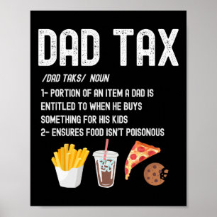 Poster Definição de Imposto Pai Funny Dia de os pais Humo