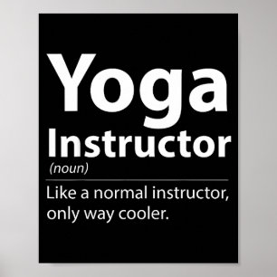 Poster Definição de Instrutor de Yoga Legal Divertido Ama
