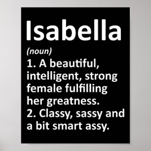 Poster Definição de Isabella Nome Personalizado Divertido
