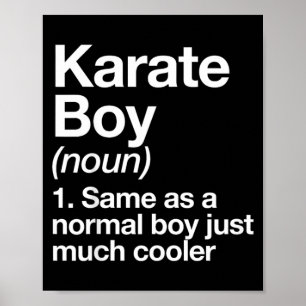 Poster Definição de Karate Boy Engraçado Artes Marciais