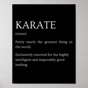 Poster Definição de Karate - Explicação Engraçada e Sarcá
