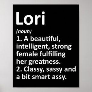 Poster Definição de Lori Nome Personalizado Natal Diverti