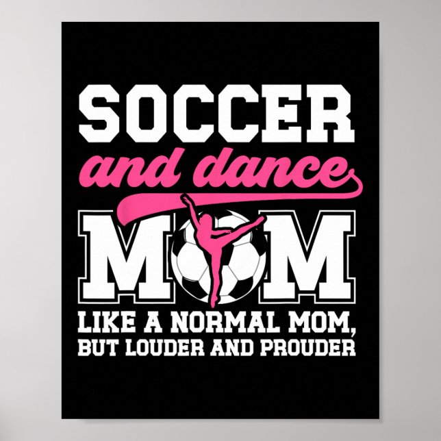 Poster Definição de Mãe de Futebol e Dança Dançando e Mãe (Frente)