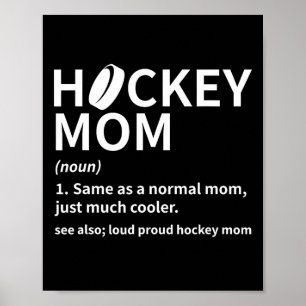 Poster Definição de Mãe de Hockey Jogadora de Hóquei no G