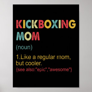 Poster Definição de Mãe de Kickboxing Mulheres Arte Marci