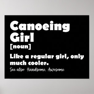 Poster Definição de Menina de Canoagem Engraçado Mulheres