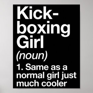 Poster Definição de Menina de Kickboxing Engraçado Esport