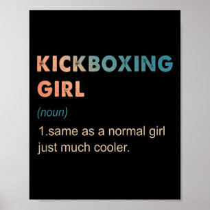 Poster Definição de Menina de Kickboxing Engraçado Presen