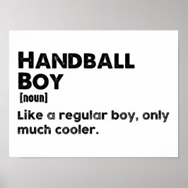 Poster Definição de Menino de Handebol Engraçado Jogador