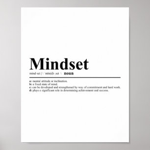 Poster Definição de Mindset Citação Motivacional