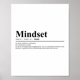 Poster Definição de Mindset | Citação Motivacional