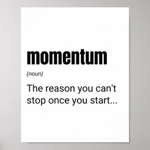 Poster Definição de Momentum para Empreendedores e Lídere