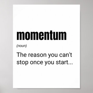 Poster Definição de Momentum para Empreendedores e Lídere