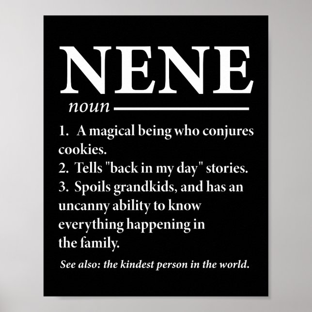 Poster Definição de Nene Avó Engraçada (Frente)