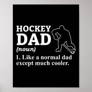 Poster Definição de Pai de Hockey Engraçado Legal Esporte