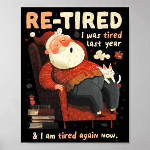 Poster Definição de Papai Noel Aposentado Engraçado