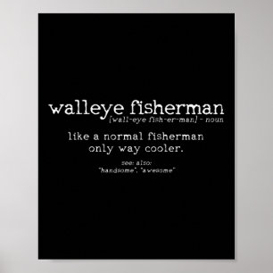 Poster Definição de Pescador de Walleye Citação Engraçada