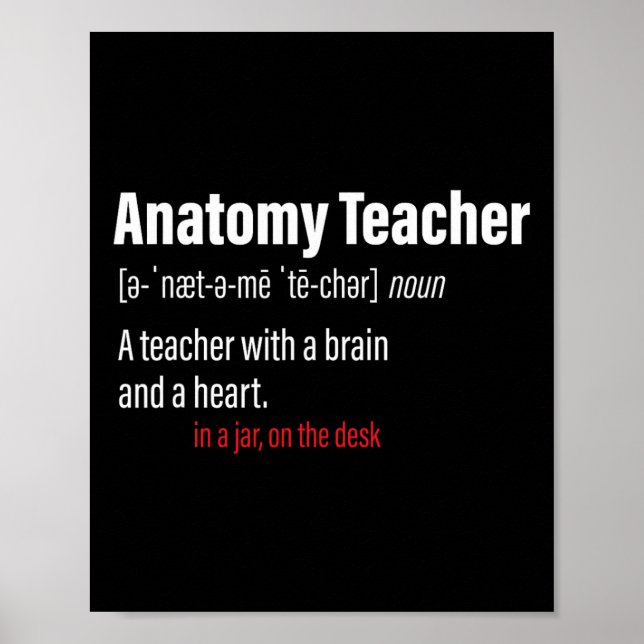 Poster Definição de Professor de Anatomia Professores de  (Frente)