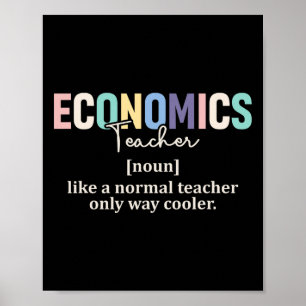 Poster Definição de Professor de Economia Engraçado Retro