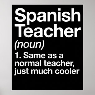 Poster Definição de Professor de Espanhol Divertida Escol