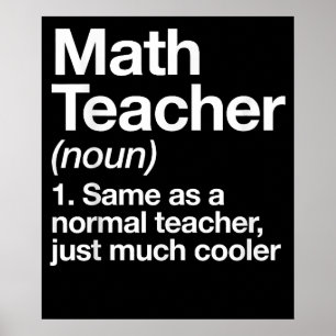 Poster Definição De Professor De Matemática De Volta À Es