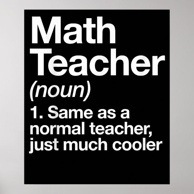 Poster Definição De Professor De Matemática De Volta À Es (Frente)