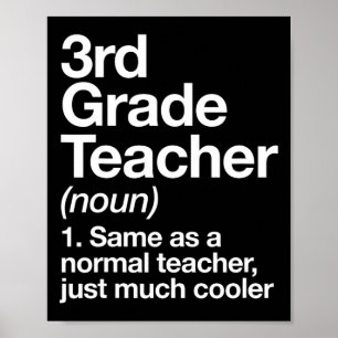 Poster Definição de Professor do 3º Ano Engraçado Volta à